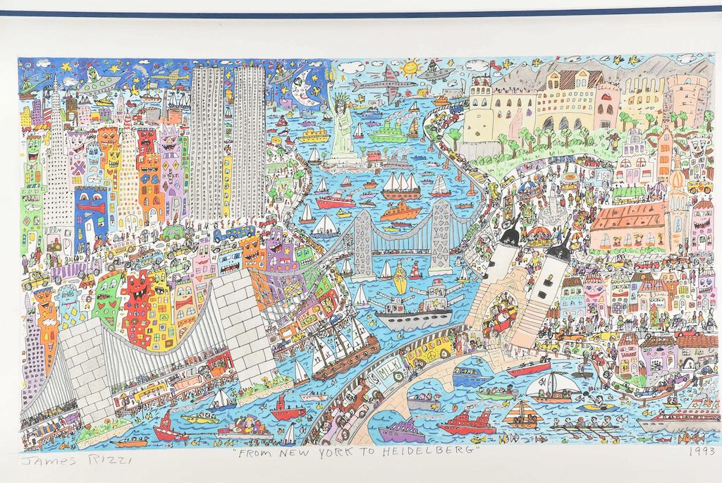 James Rizzi Kunstwerk From New York to Heidelberg
